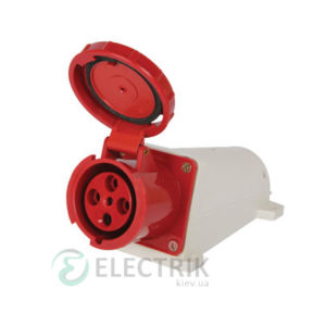 Силовая розетка стационарная e.socket.pro.4.63 (134) 3P+PE 63А 380В IP67, E.NEXT