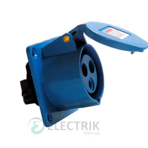 Силовая розетка стационарная встраиваемая e.socket.pro.4.32.wall (424) 3P+PE 32А 380В IP44, E.NEXT