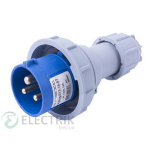 Силовая вилка переносная e.plug.013.16.67 2P+PE 16А 230В IP67, E.NEXT