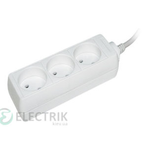 Удлинитель У3 3 места 2P/3 метра 2x0,75мм² 10А/250В, IEK