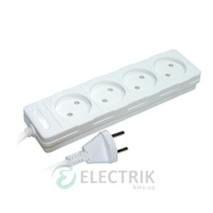Удлинитель на 4 гнезда 3 м без заземления с защитными шторками e.es.4.3.b, E.NEXT