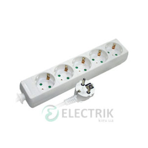 Удлинитель на 5 гнезд 3 м с заземлением с защитными шторками e.es.5.3.z.b, E.NEXT