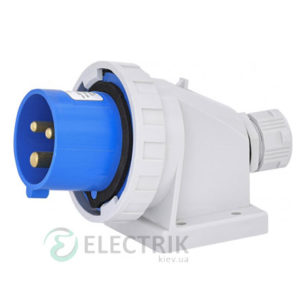 Вилка настенная EPH-1632 IP67 (16A, 400V, 2P+PE), ETI (Словения)