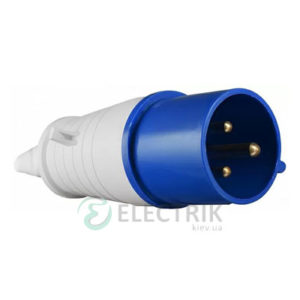 Вилка переносная ВП 32А/3 (023) 2P+PE 32А 250В IP44, АСКО-УКРЕМ