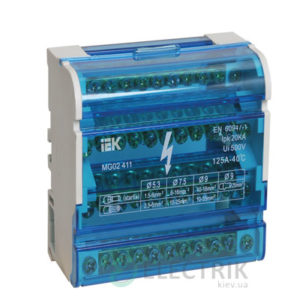 Шина «N» нулевая на DIN-рейку в корпусе 4x11 групп, IEK