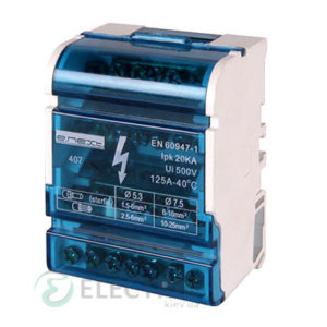 Шина нулевая e.cbs.pro.4.11 в корпусе на DIN-рейку 4x11 групп, E.NEXT