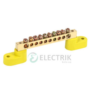 Шина нулевая на двух угловых изоляторах ШНИ-6x9-10-У2-Ж, IEK