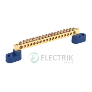 Шина нулевая на двух угловых изоляторах ШНИ-6x9-18-У2-С, IEK