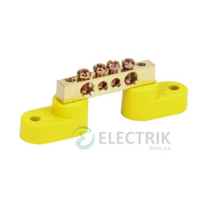 Шина нулевая на двух угловых изоляторах ШНИ-6x9-4-У2-Ж, IEK