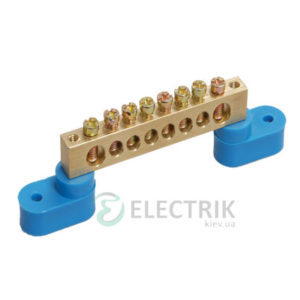 Шина нулевая на двух угловых изоляторах ШНИ-6x9-8-У2-С, IEK