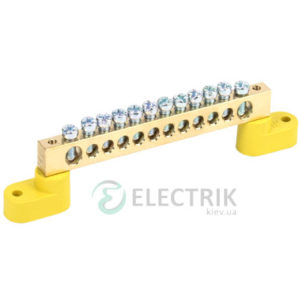 Шина нулевая на двух угловых изоляторах ШНИ-8x12-12-У2-Ж, IEK