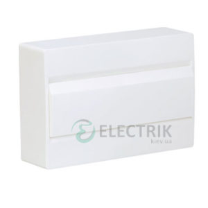 Щит на 12 модулей накладной с белыми дверьми Hager Cosmos VD112PD